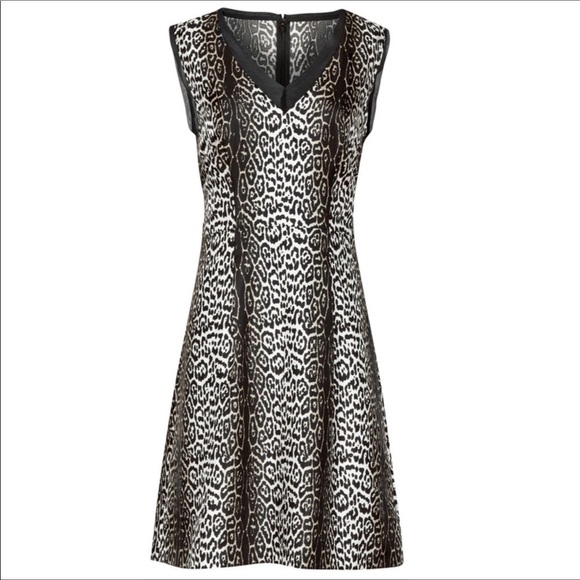 Reiss Stella Animal Print 100% Silk Dress NWT - Picture 3 of 8